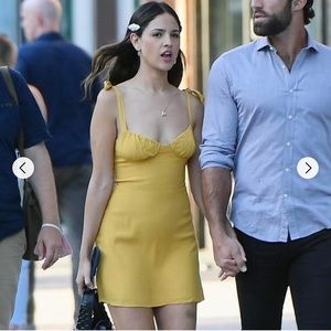 Aritzia Mustard Yellow Mini Dress